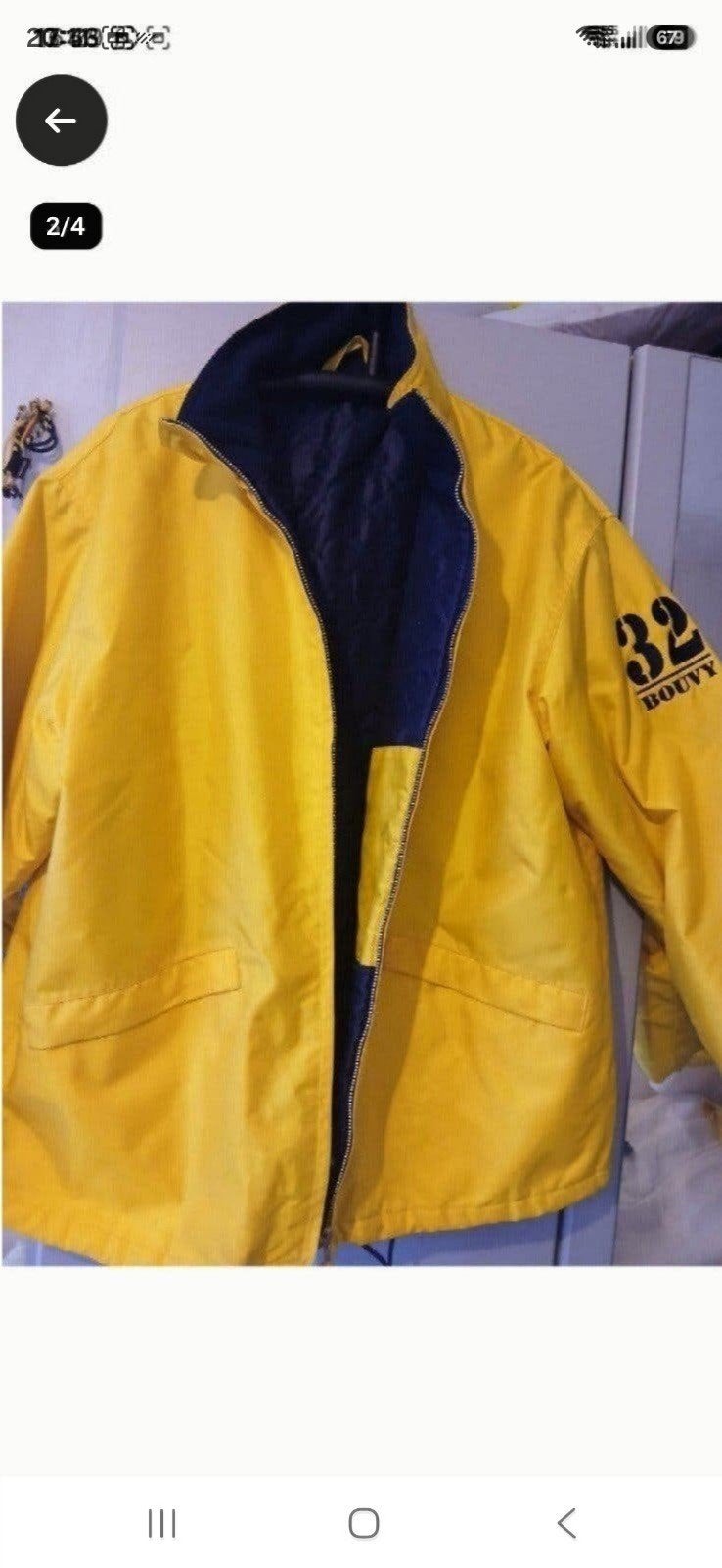 NIEUWE/LICHTGEWICHT GEÏSOLEERDE BOUVY JAS MAAT XL PRIJS 30 E, Ophalen, Geel, Maat 56/58 (XL), Bouvy