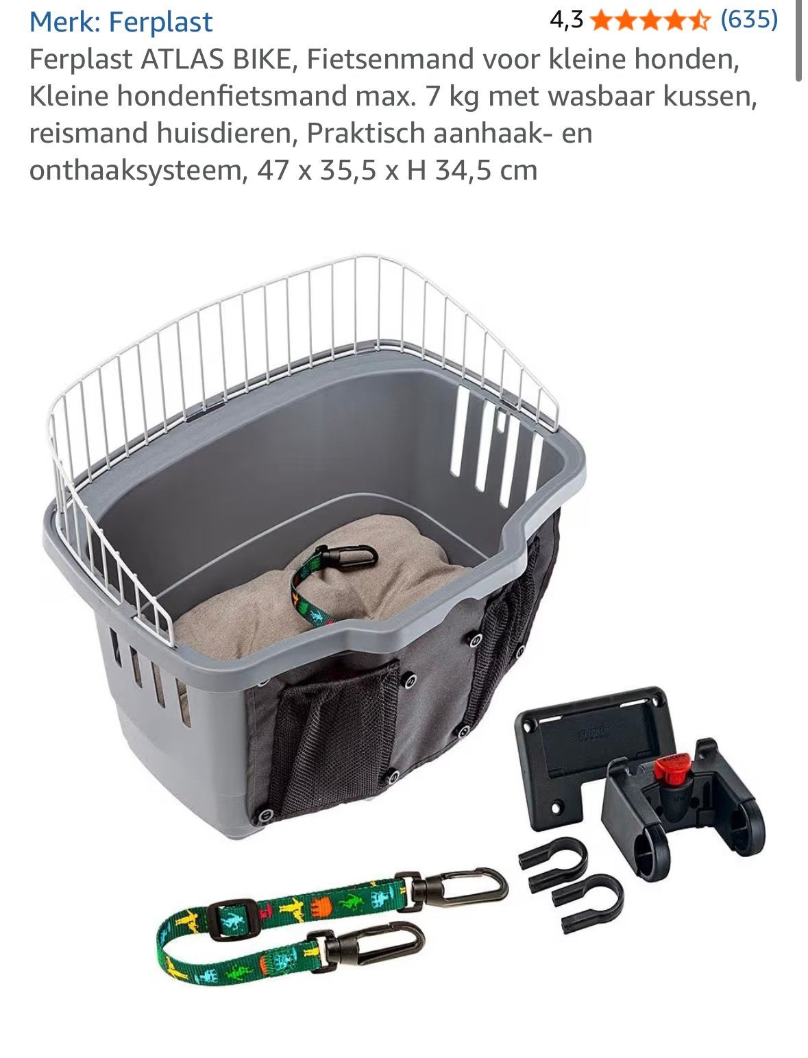 Hondenfietsmand Ferplast, Fietsen en Brommers, Fietsaccessoires | Fietsmanden, Ophalen, Nieuw