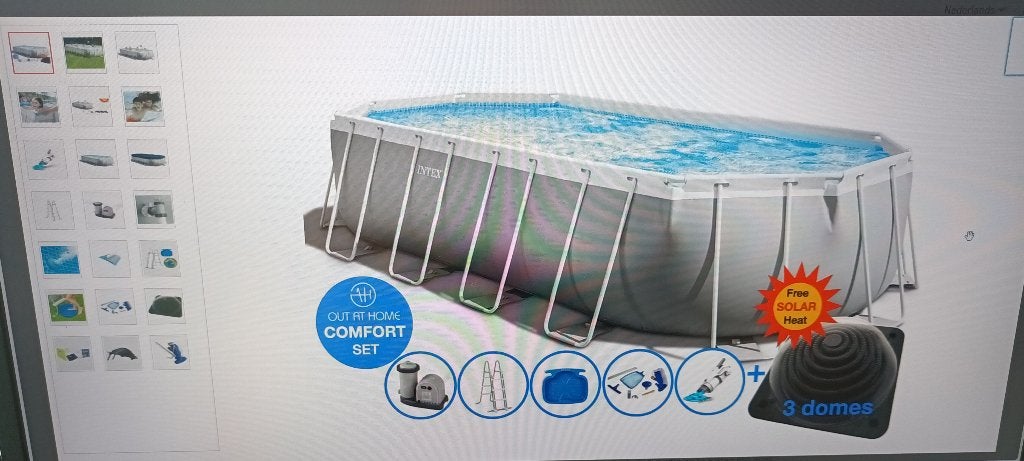 Intex zwembad 610 x 305 x 122 cm met alle toebehoren op foto, Jardin & Terrasse, Piscines, 300 cm ou plus, Comme neuf, Enlèvement