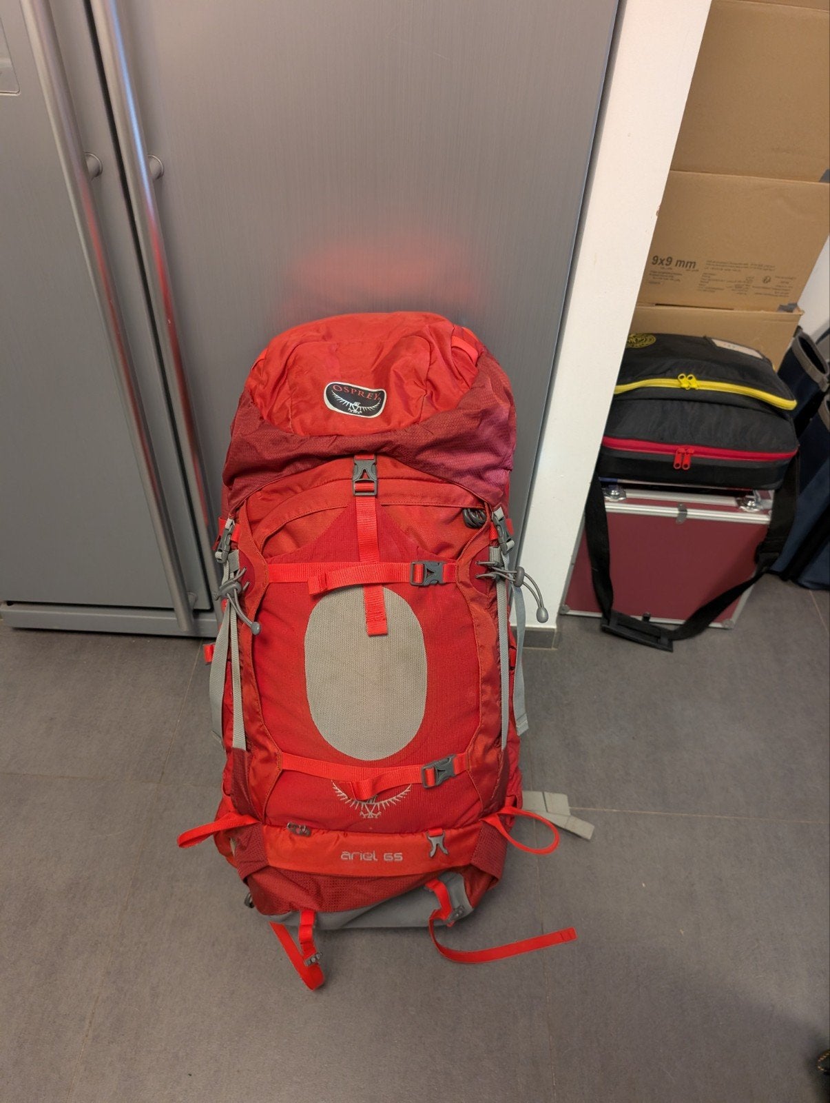Osprey Ariel 65 Dames Trekking rugzak + betalingsbewijs, Verzenden, Zo goed als nieuw, Rood