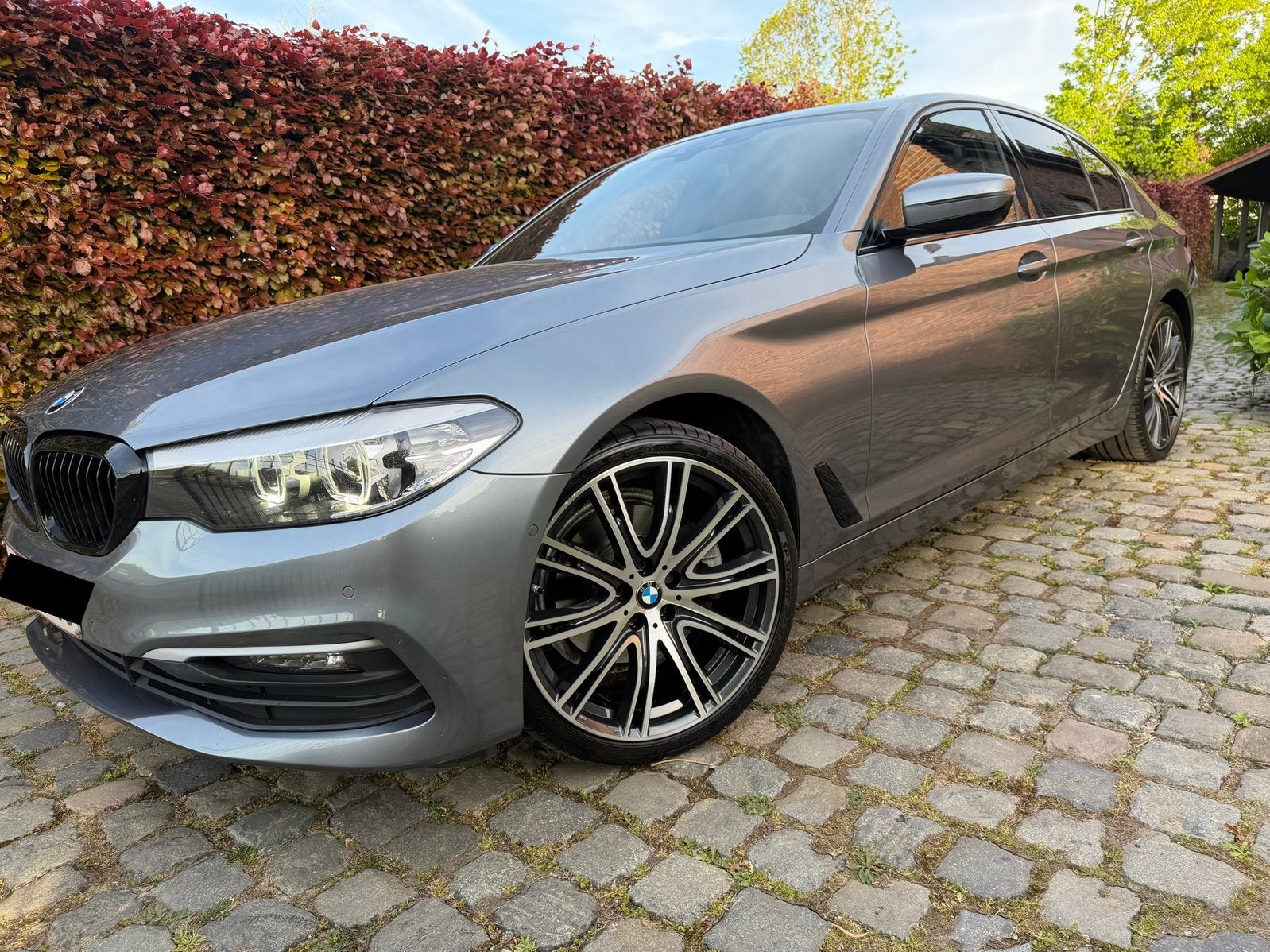 Bmw 520d G30 Euro6d 2019 Automaat Black Shadow Line, Autos, Cuir, Argent ou Gris, Euro 6, 5 portes