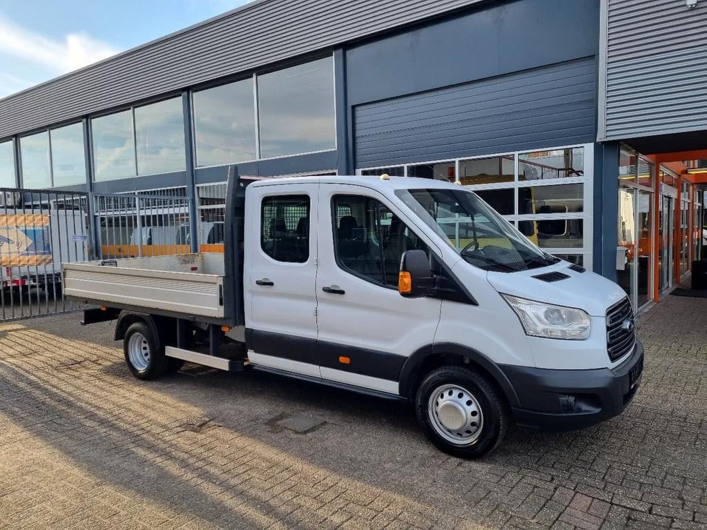 Ford Transit 2.0 TDCI 170 PK Open laadbak DC 6 Zits Euro 6, Auto's, Bestelwagens en Lichte vracht, Achterwielaandrijving, Euro 6