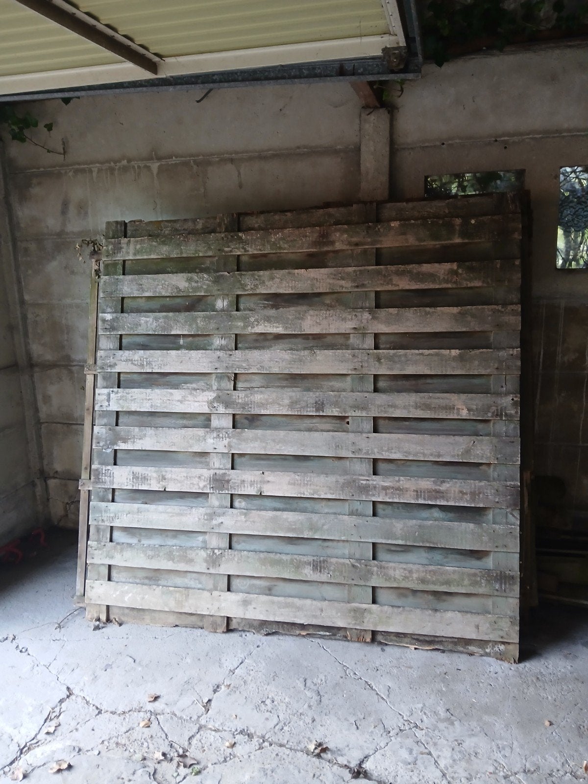 Gratis houten tuinschutting, Jardin & Terrasse, Palissades, Enlèvement