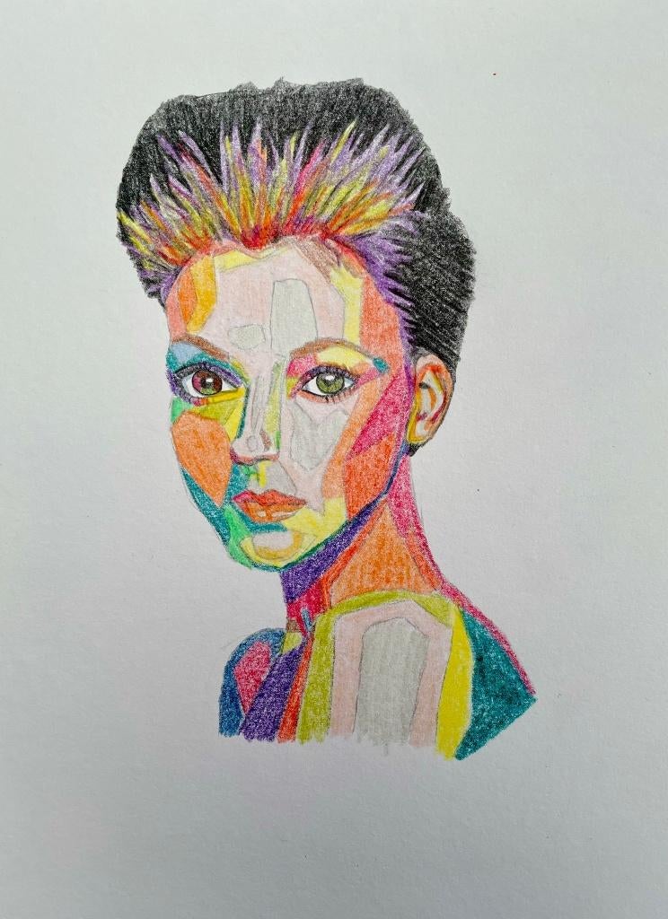Unieke tekening van Celine Dion, Antiek en Kunst, Kunst | Schilderijen | Modern, Ophalen of Verzenden