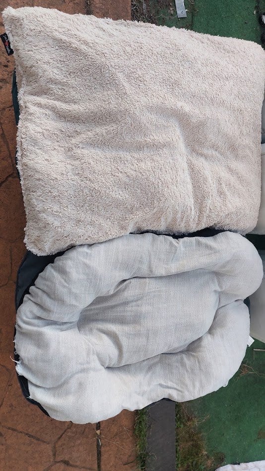 A donner coussins pour gros chien 2x, Ophalen, Gebruikt