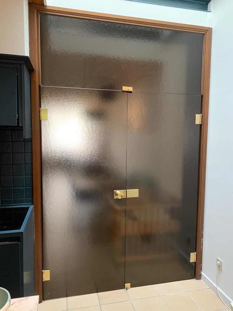 Dubbele glazen binnendeur, Verre, Enlèvement, 120 cm ou plus, 200 à 215 cm