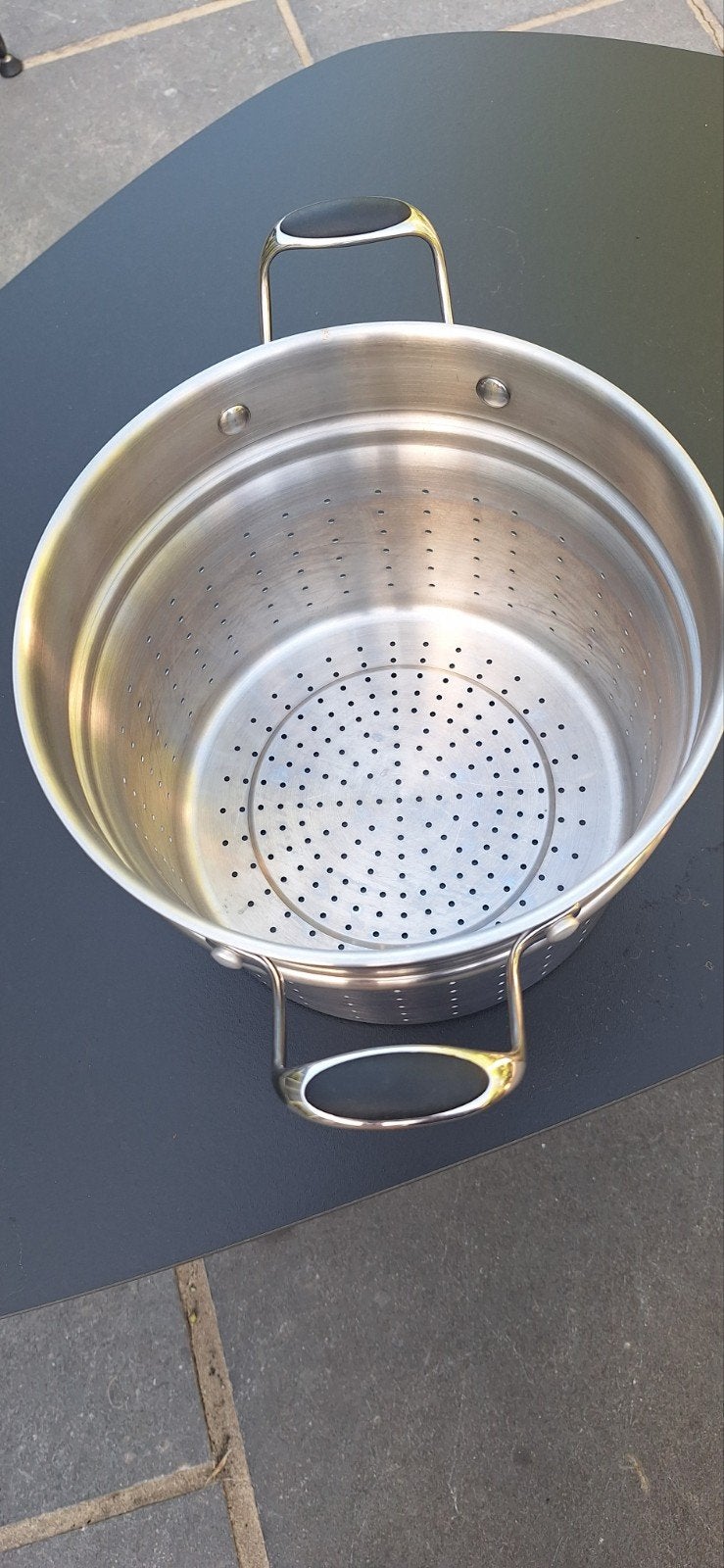 inzet voor pasta diameter 24 cm, Inox, Ophalen of Verzenden, Zo goed als nieuw, Kookpan