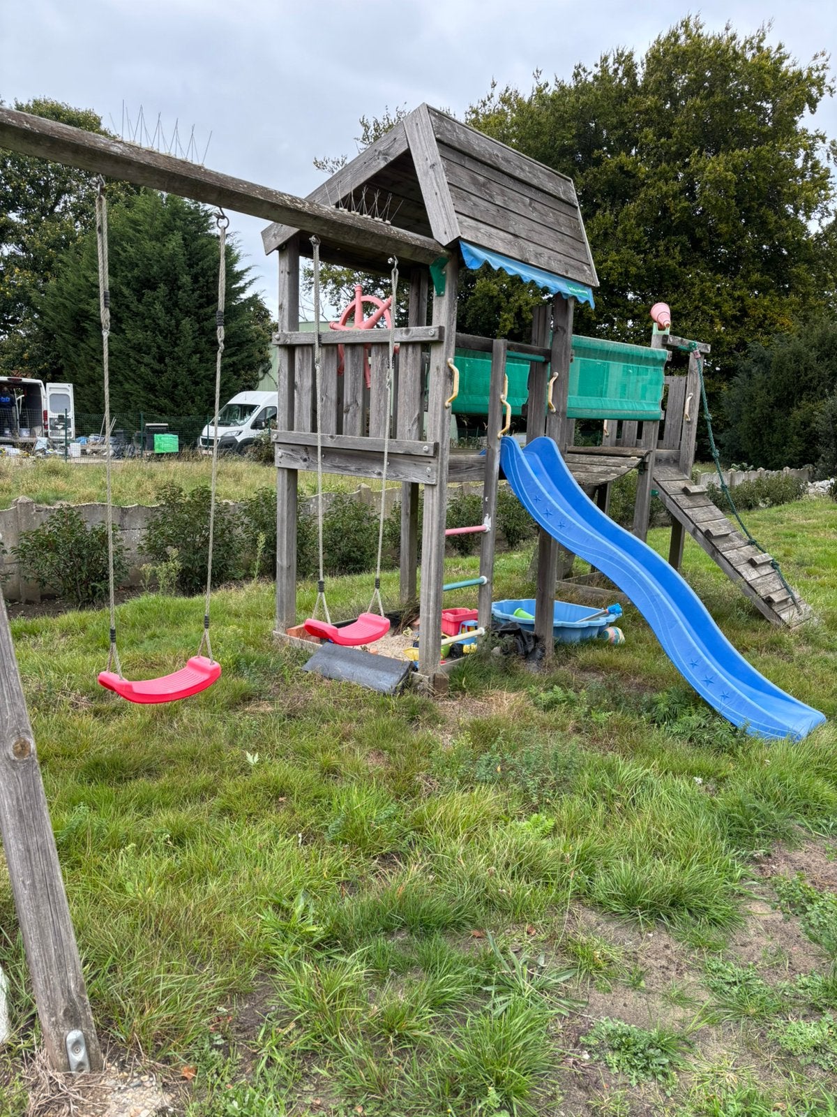 Houten speeltuig, Kinderen en Baby's, Speelgoed | Buiten | Speeltoestellen, Ophalen, Zo goed als nieuw, Schommel