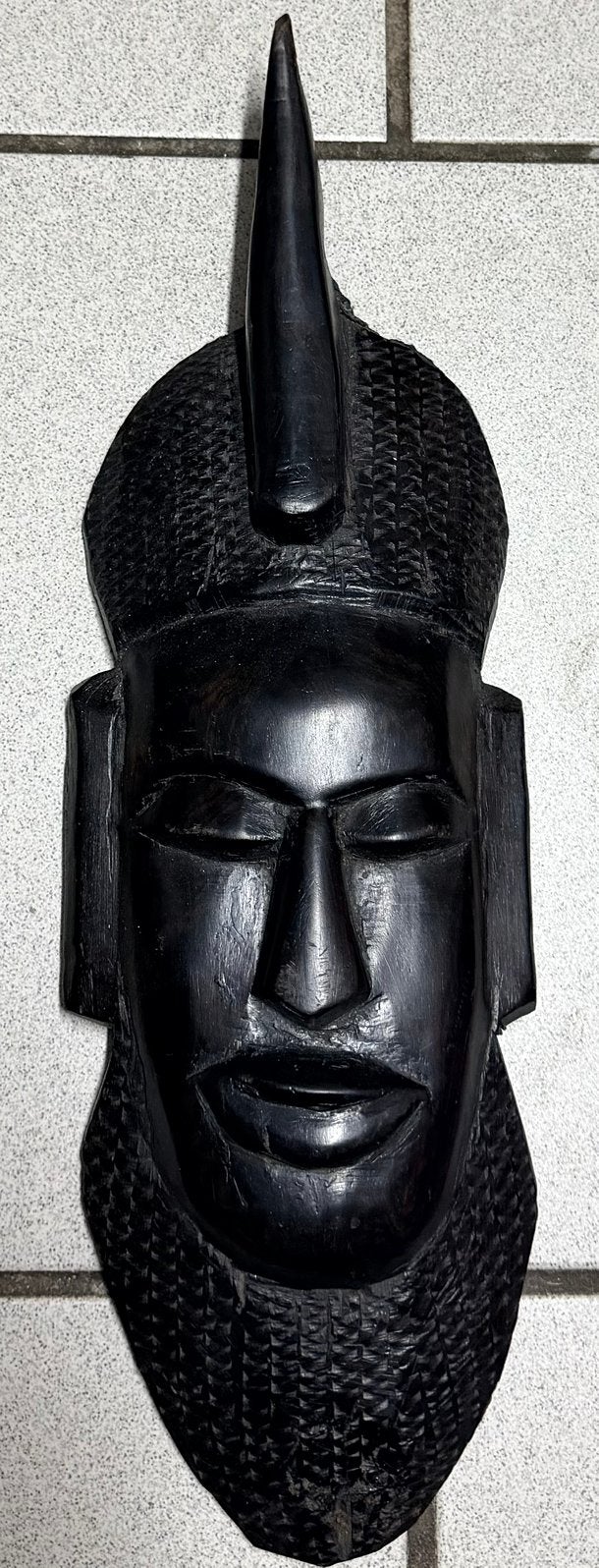 Masque africain, Huis en Inrichting, Ophalen, Zwart, Gebruikt, 38 cm