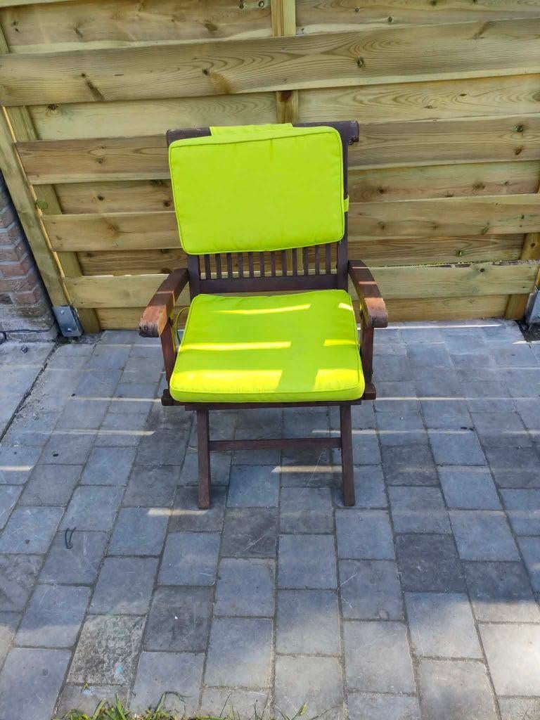 chaise de jardin, Jardin & Terrasse, Chaises de jardin, Utilisé, Bois de teck, Pliant, Empilable, Enlèvement