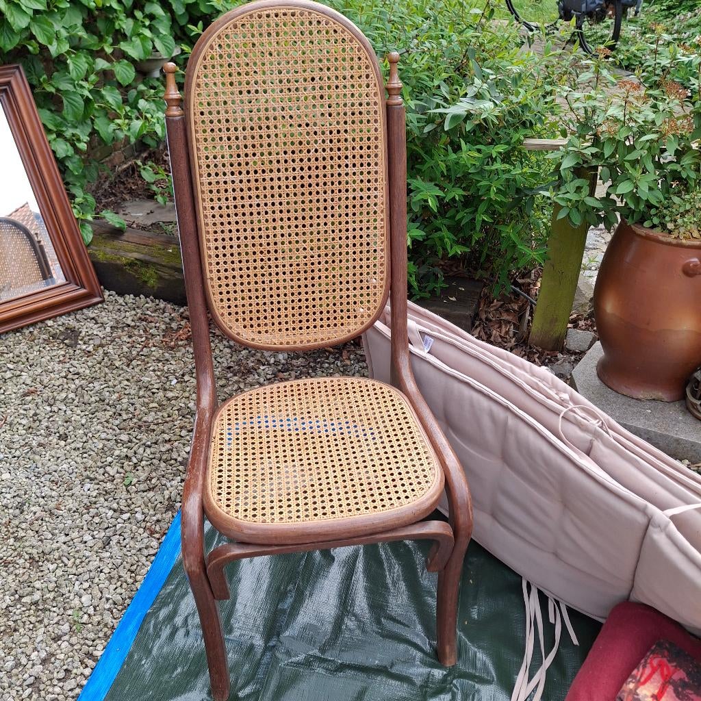 Vintage riet en houtstoel, Ophalen