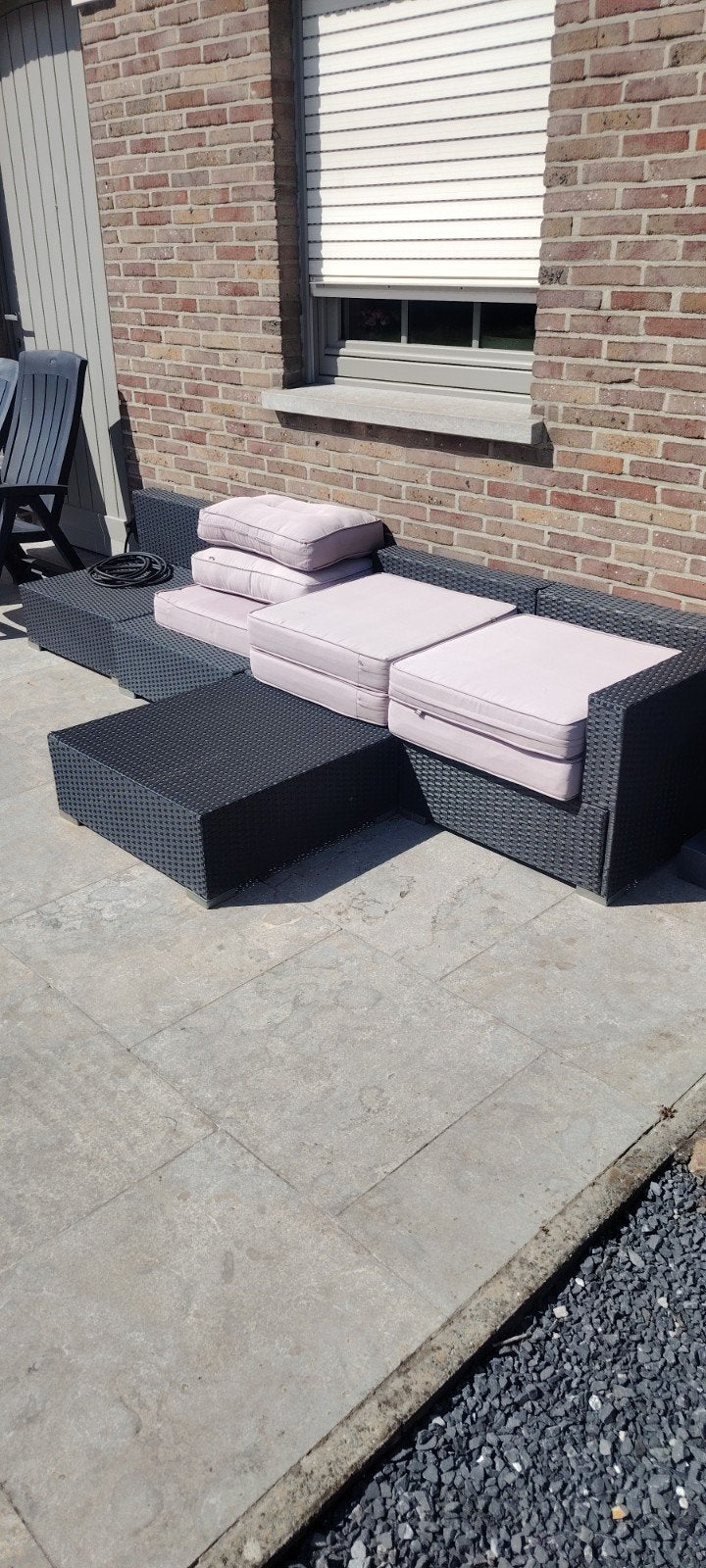 Ensemble de terrasse lounge modulaire complet - Anthracite/R, Jardin & Terrasse, Accessoires mobilier de jardin, Enlèvement, Utilisé