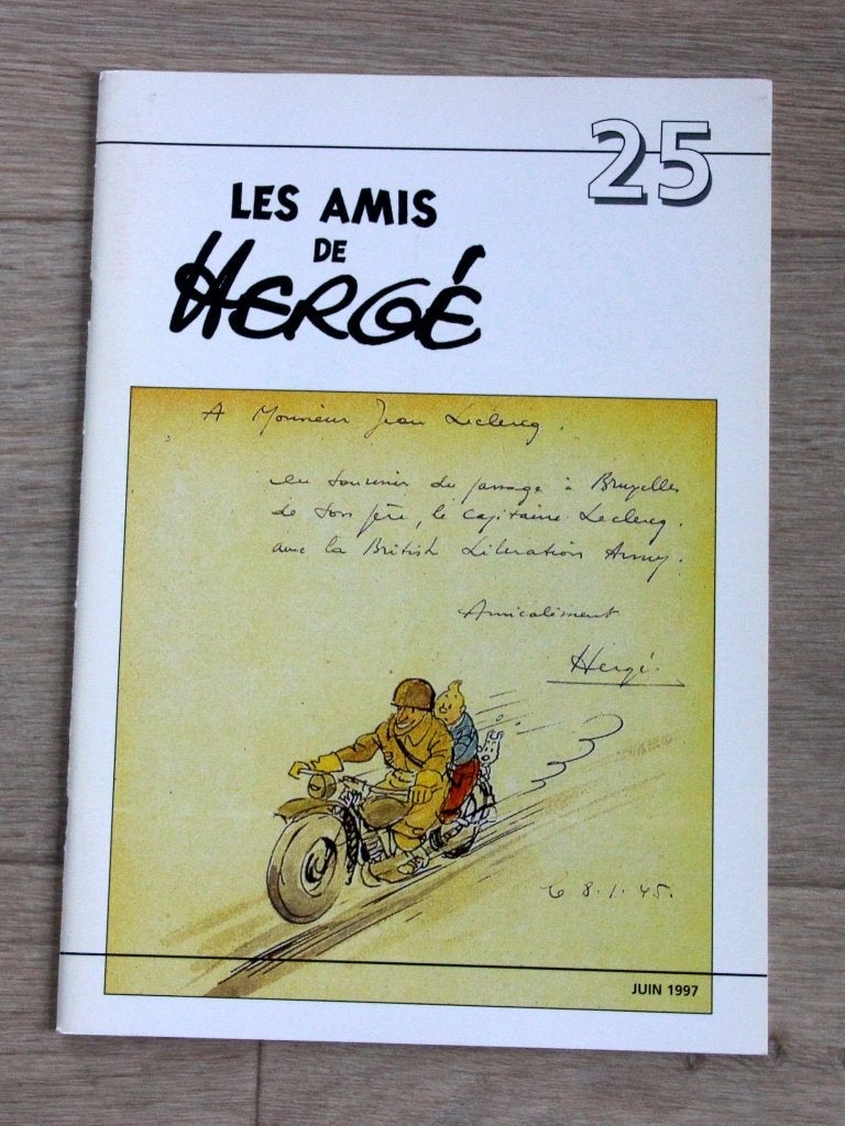 amis d'Hergé magazine n 25 juin 1997 Club fan Tintin Kuifje, Collections, Envoi, Tintin, Comme neuf