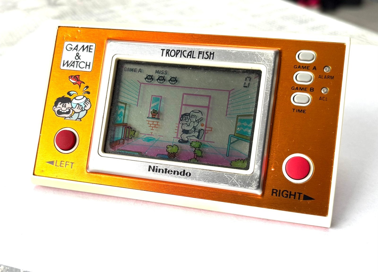 Nintendo Game & watch Tropical Fish TF-104 1985 zeldzaam, Ophalen of Verzenden, Zo goed als nieuw