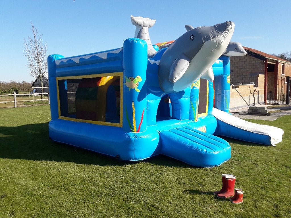 Springkasteel 4x5m prof (j1B Inflatables), Hobby en Vrije tijd, Ophalen, Gebruikt