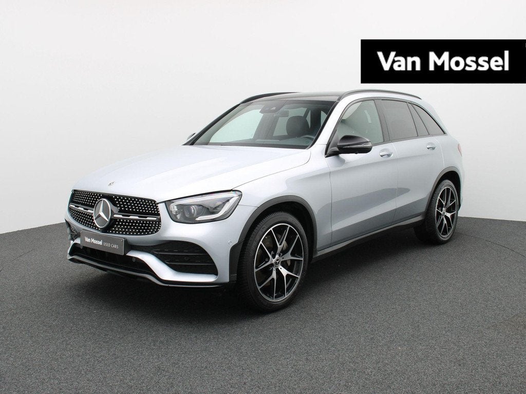Mercedes-Benz GLC 200 d AMG LINE + CARPLAY + BURMESTER + PAN, Autos, Mercedes-Benz, Argent ou Gris, Achat, Euro 6, Noir