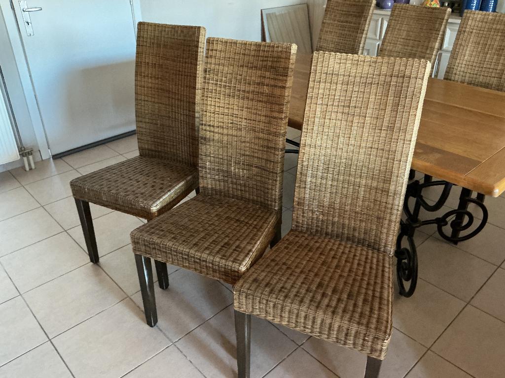 Stoelen, Huis en Inrichting, Ophalen, Gebruikt, Bruin, Vijf, Zes of meer stoelen