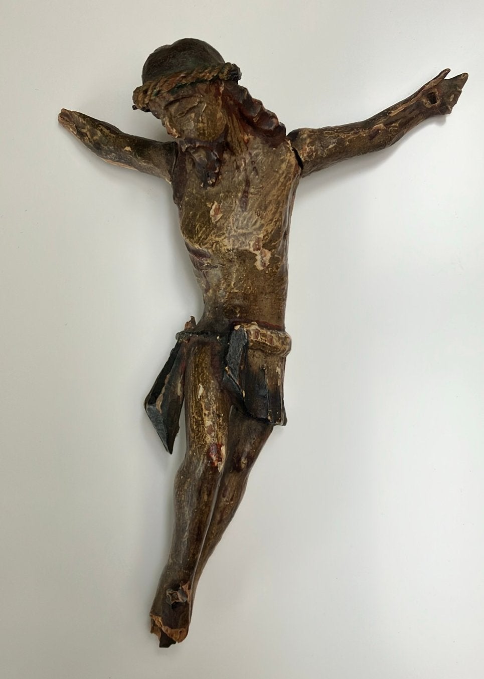 Antiek houten polychroom Corpus Christi, Antiek en Kunst, Ophalen of Verzenden