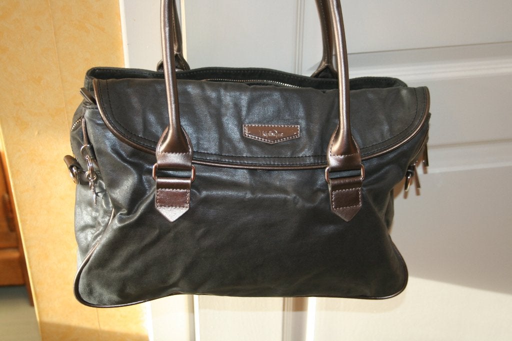 Kipling K24486 Superworksac, noire métalliséé en TBE, Enlèvement ou Envoi, Noir, Utilisé, Poignée