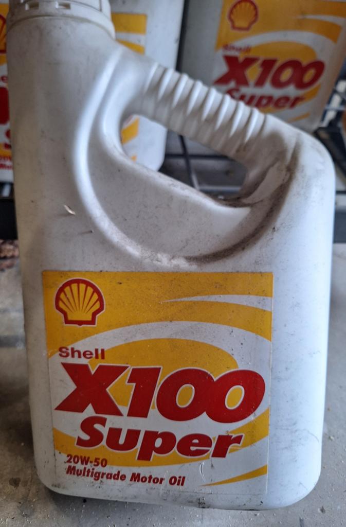11x shell X100 super 20w50 olie, Ophalen