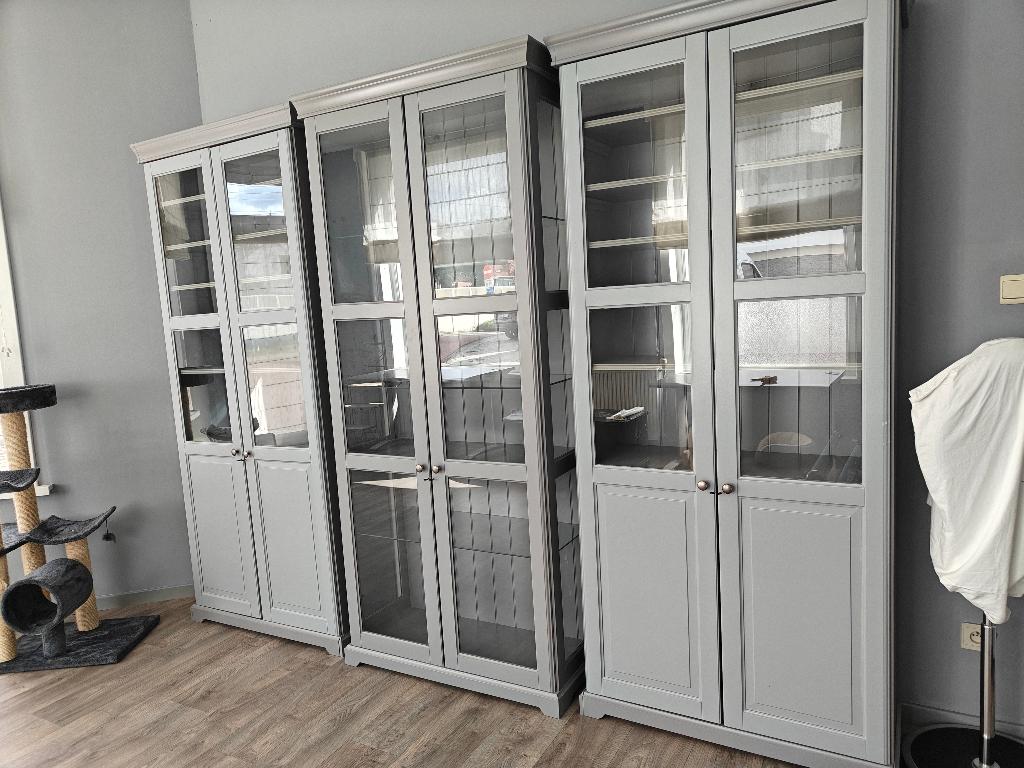 Grote Ikea-vitrines voor gerechten of verzamelingen, Ophalen, 200 cm of meer, 50 tot 100 cm, Zo goed als nieuw