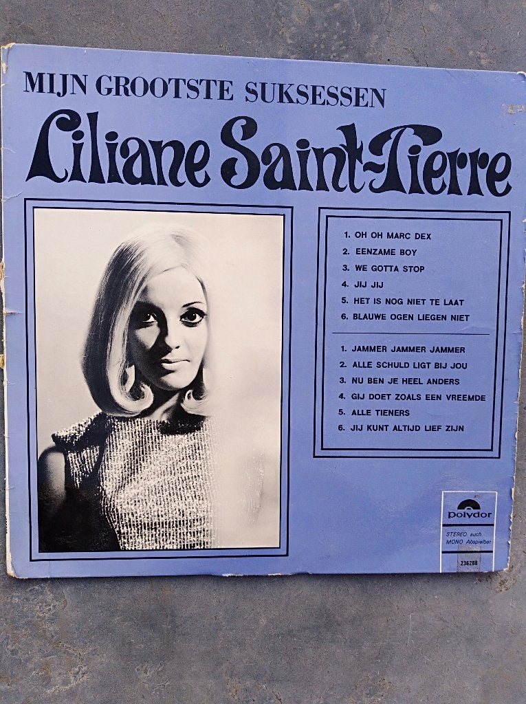 LILIANE SAINT-PIERRE: LP "Mijn grootste suksessen" € 2,00, Cd's en Dvd's, Fotohoes, Ophalen of Verzenden, LP