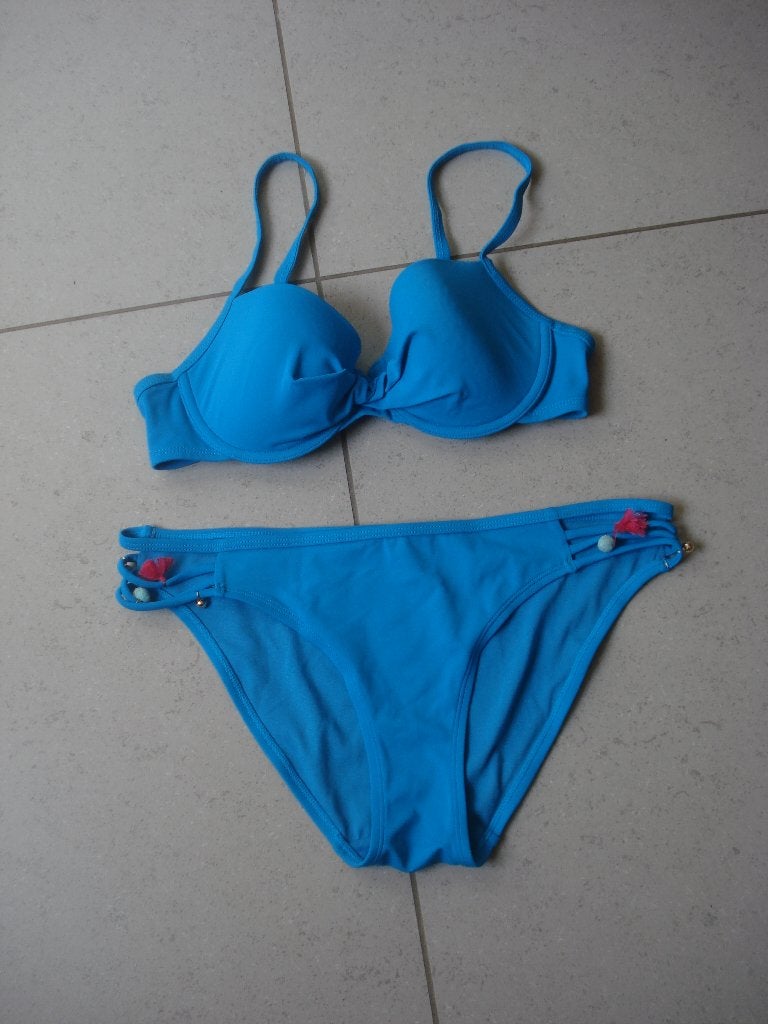Hunkemöller blauwe bikini, dames. mt 75B/L, Hunkemöller, Ophalen of Verzenden, Blauw, Bikini