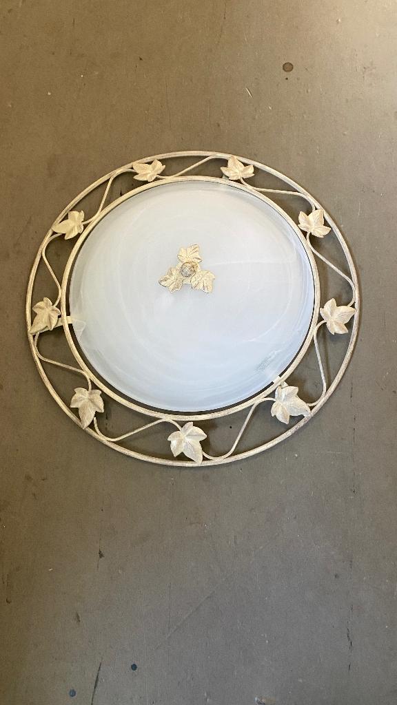 Plafondlamp, Ophalen of Verzenden, Gebruikt, Glas, Klassieke