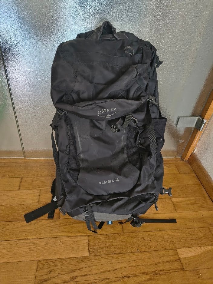 Sac à dos Osprey Kestrel 58 (séjour de randonnée/trekking), Enlèvement ou Envoi, Utilisé, Sac à dos