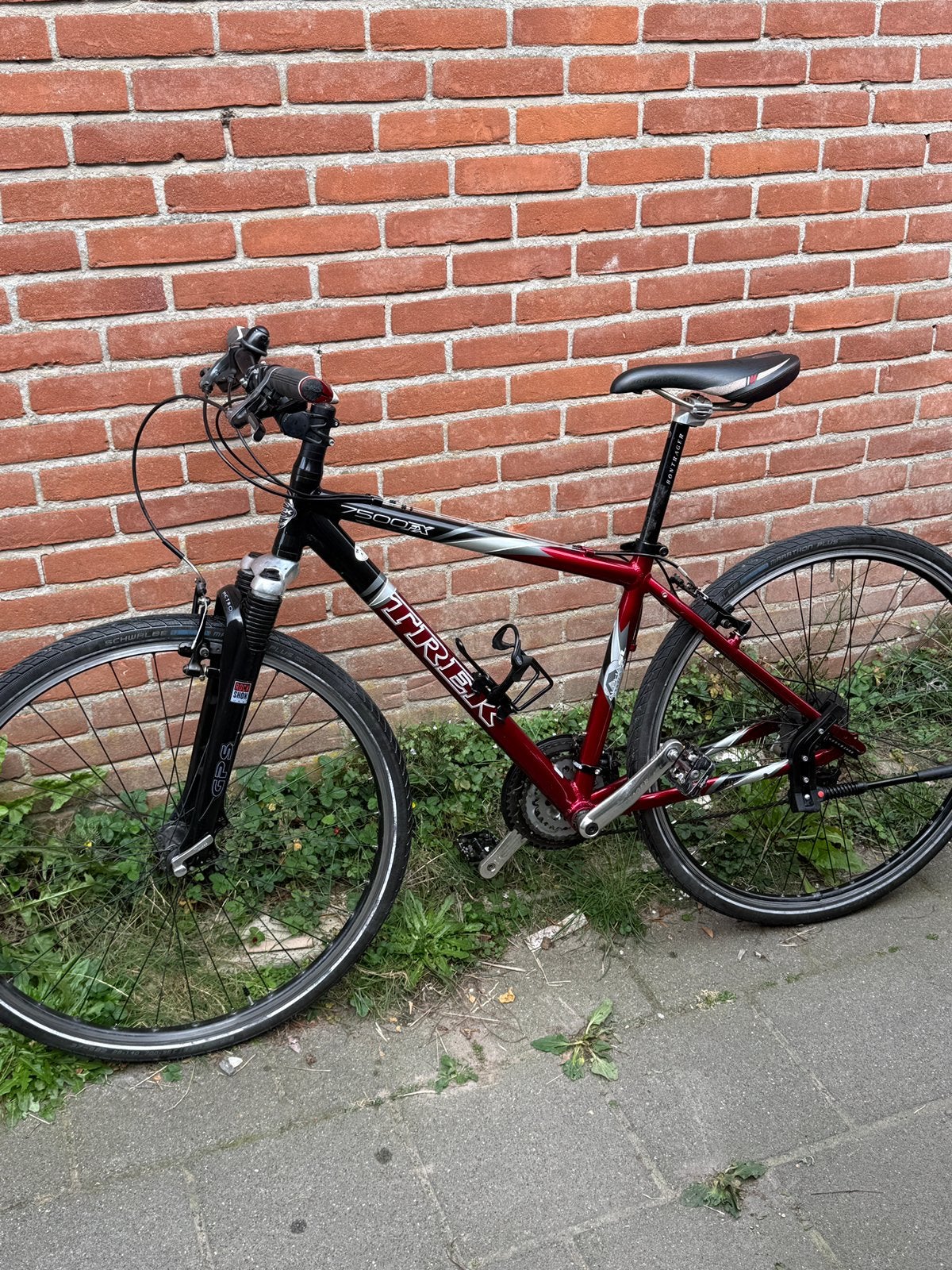 Trek hybride fiets maat M 28", Ophalen, Gebruikt, Hardtail, Velgrem