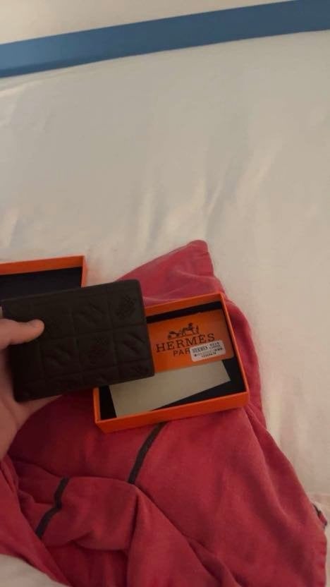 Hermes portemonnee, Handtassen en Accessoires, Overige merken, Verzenden, Zwart, Zo goed als nieuw