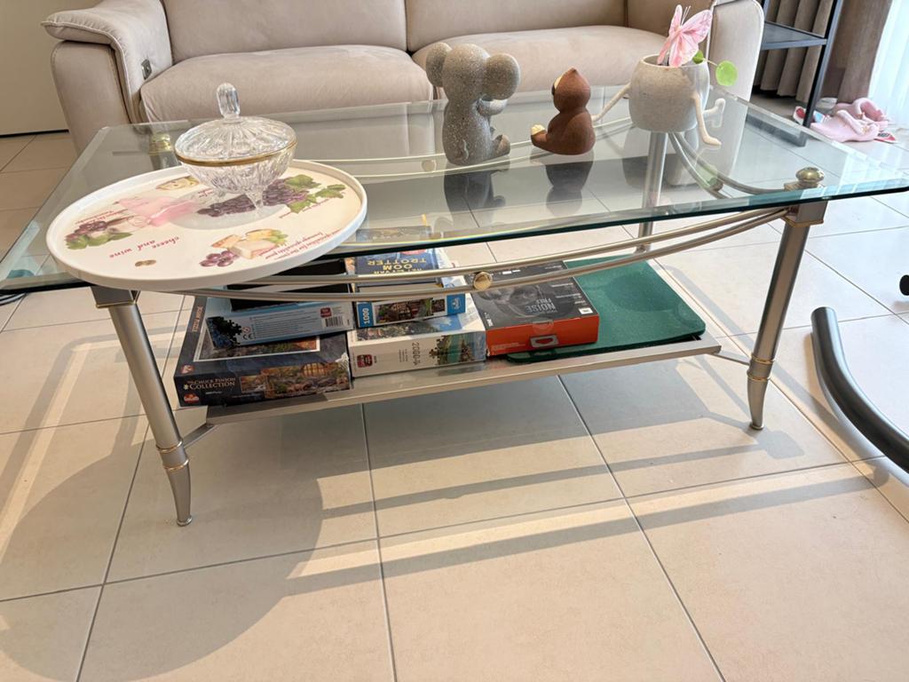 Glazen salontafel, Ophalen, Zo goed als nieuw