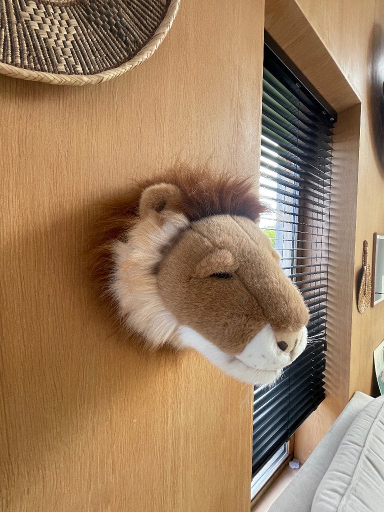 TÊTE D'ANIMAL EN PELUCHE DE LA MARQUE WILD & SOFT, 20 cm, Objet de décoration, Comme neuf, Enlèvement