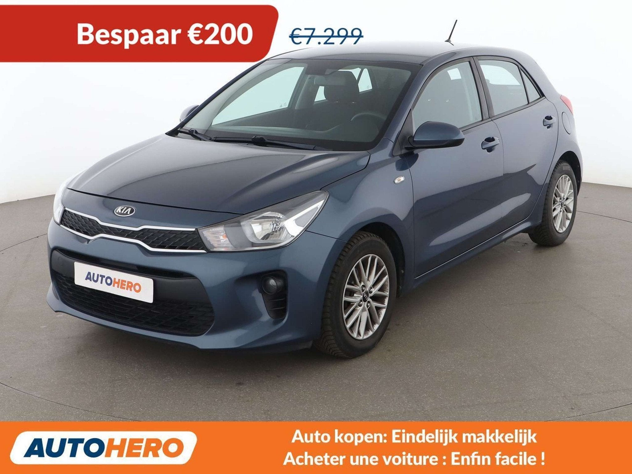 Kia Rio 1.2 Sensation (bj 2018), Auto's, Kia, Voorwielaandrijving, Stof, Gebruikt, Zwart