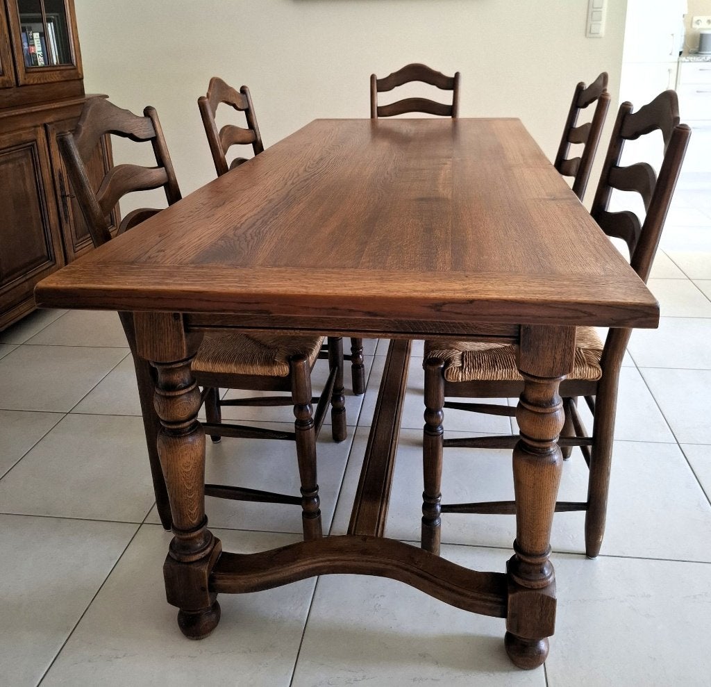 Antieke tafel en stoelen, Antiek en Kunst, Ophalen