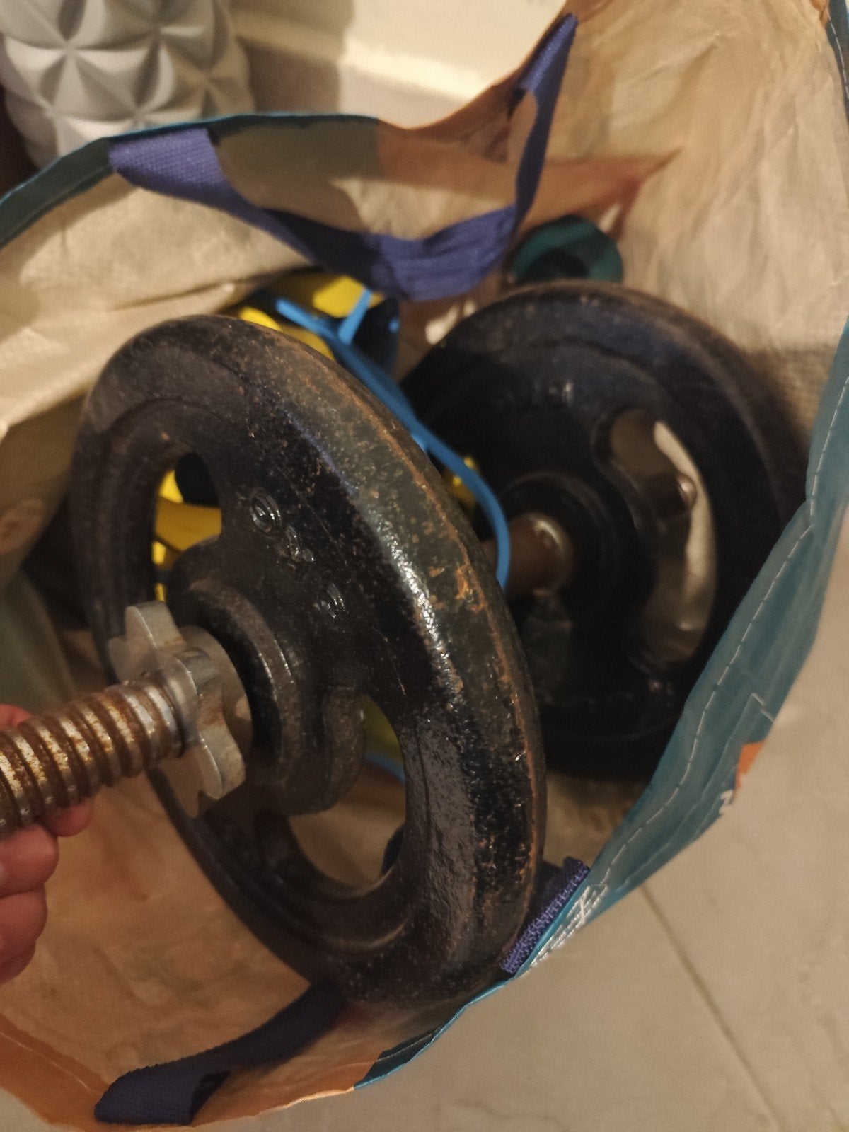 Poids 5 kg des deux côtés, Enlèvement
