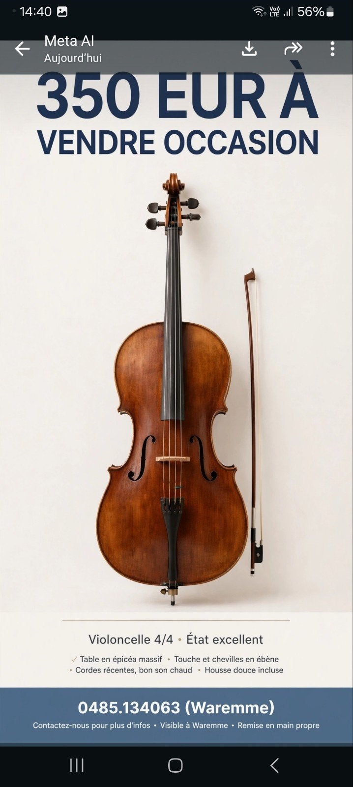 Goede 4/4 cello, Muziek en Instrumenten, Ophalen of Verzenden