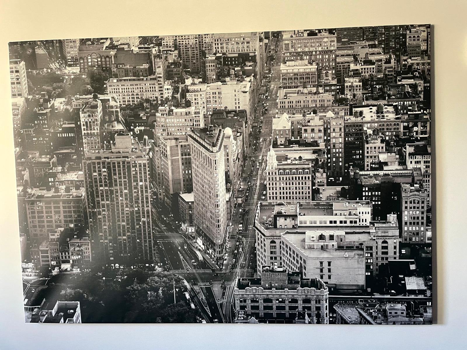Canvas New York Flatiron building, Huis en Inrichting, Woonaccessoires | Wanddecoraties, Ophalen, Zo goed als nieuw