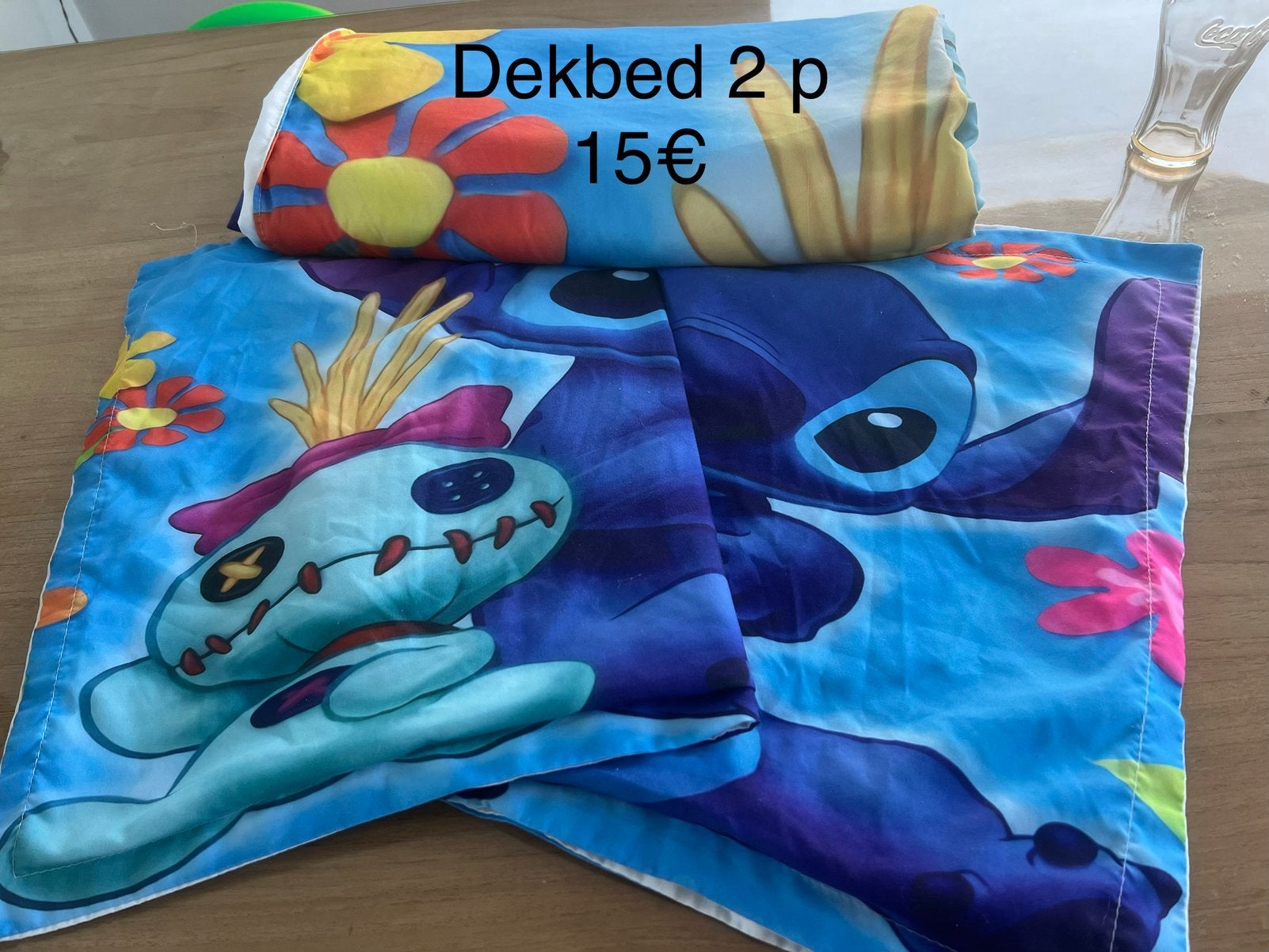 Dekbed overtrek 2p Stitch, Ophalen of Verzenden, Zo goed als nieuw