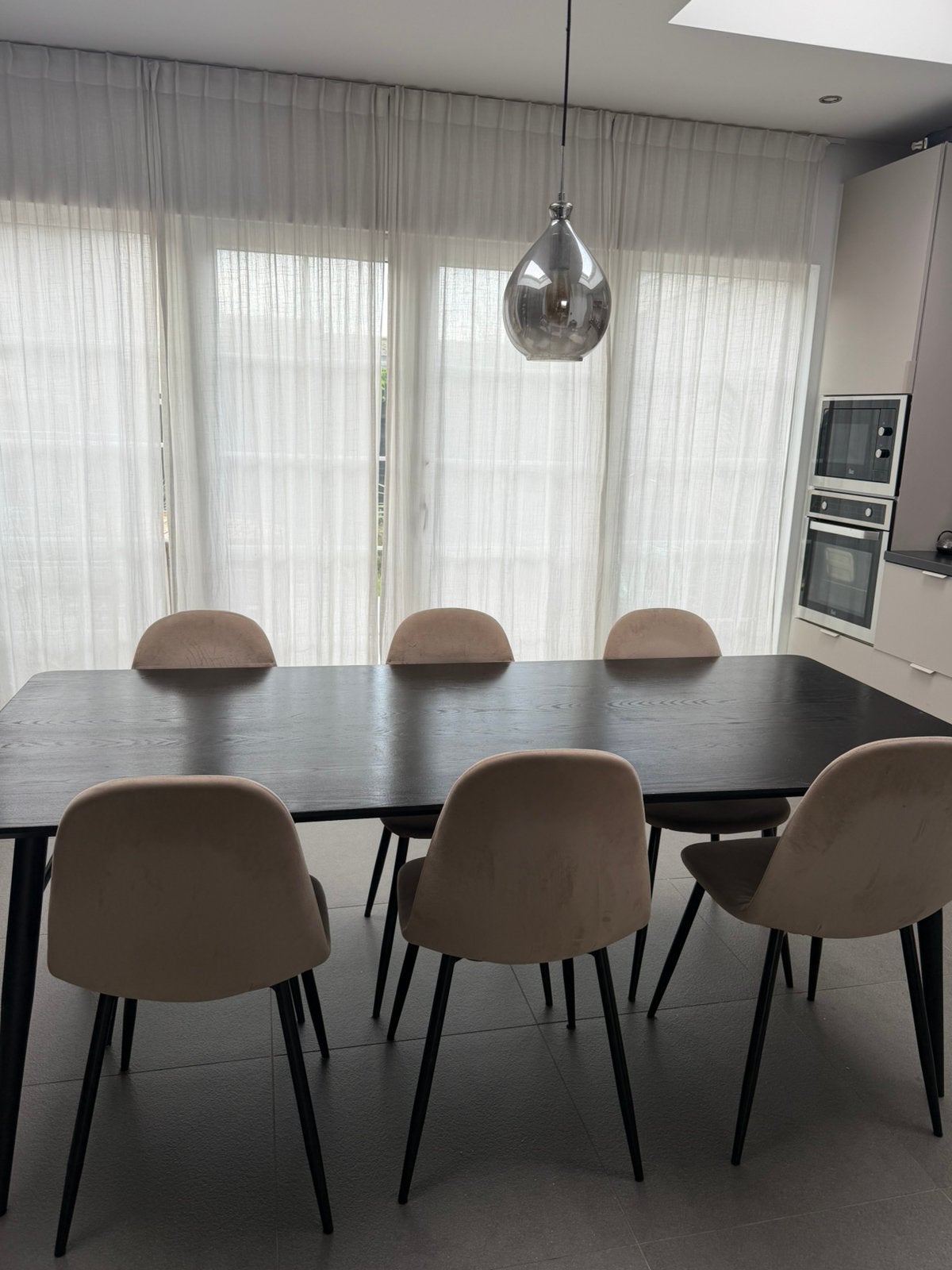 Eettafel met 6 stoelen, Enlèvement, Comme neuf