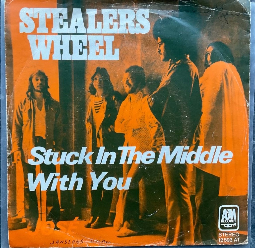 Stealers Wheel "Stuck in the Middle with You", CD & DVD, Enlèvement ou Envoi, 7 inch, Comme neuf, Autres genres