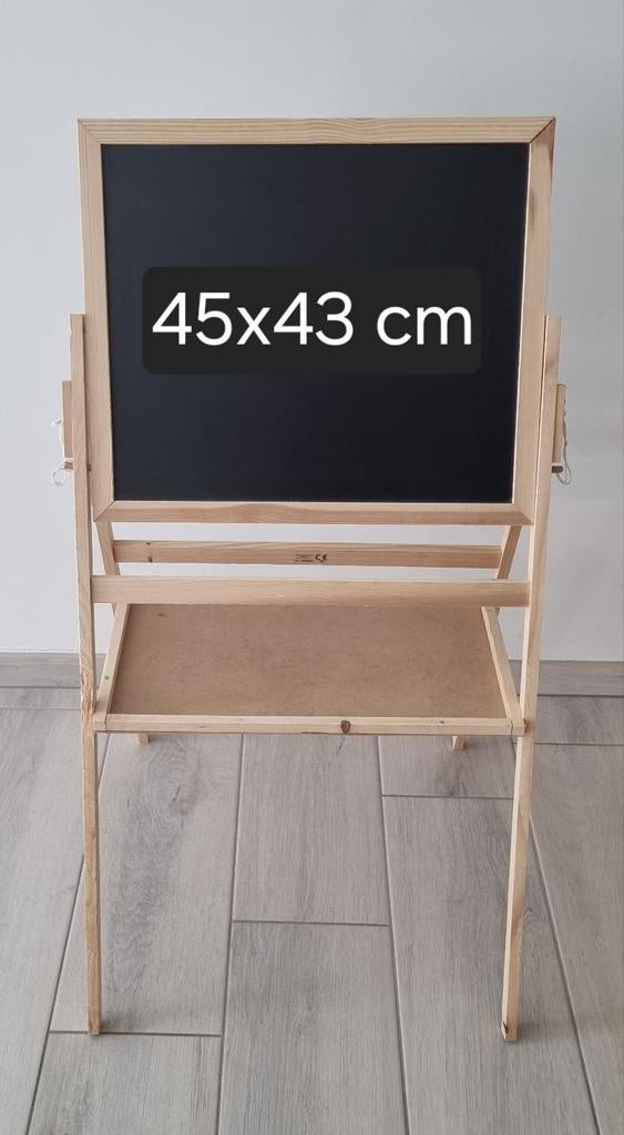 Schoolbord met krijtbord/omkeerbaar whiteboard, Ophalen, Krijtbord