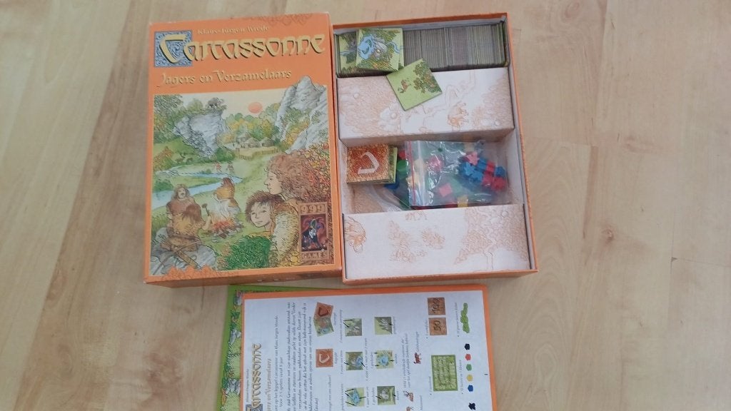 bordspel carcassonne jagers en verzamelaars oude editie, Een of twee spelers, Ophalen of Verzenden