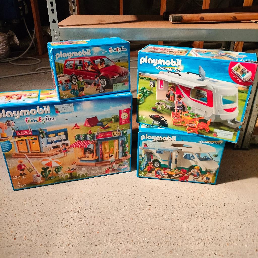 Playmobil kampeer- campingset, Kinderen en Baby's, Speelgoed | Playmobil, Ophalen of Verzenden, Gebruikt, Complete set