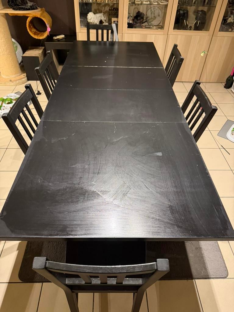 Uitklapbare eetkamertafel, Enlèvement, Utilisé, 50 à 100 cm, Rectangulaire