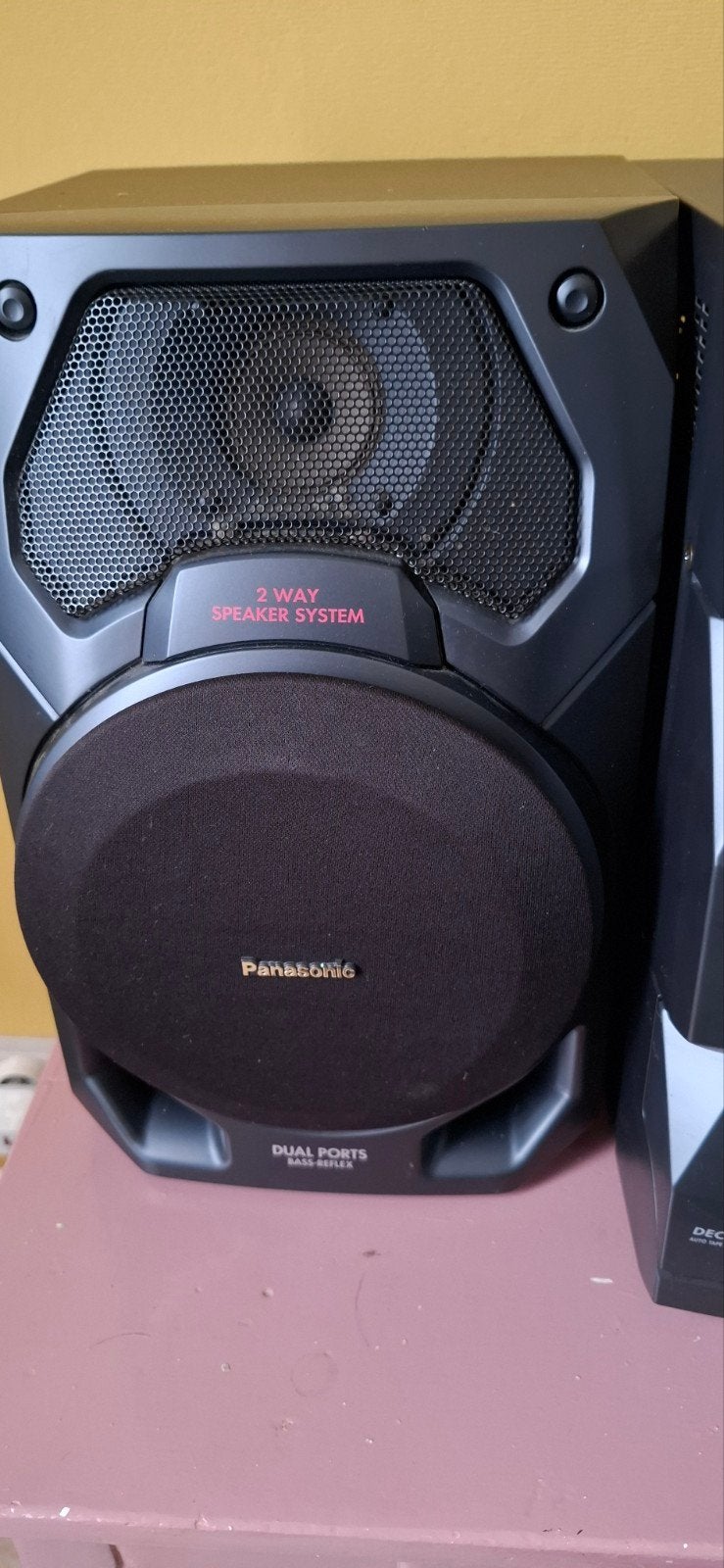 hifi Panasonic cd stereo systeem SA-AK17MET 2BOXEN 100W, Enlèvement, Deck cassettes ou Lecteur-enregistreur de cassettes, Connexion MP3