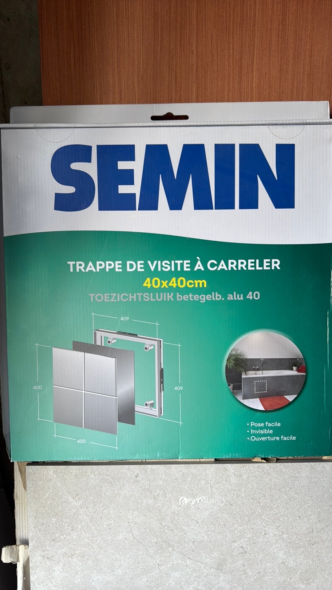 Semin Trappe de visite 400x400 mm, Enlèvement, Neuf