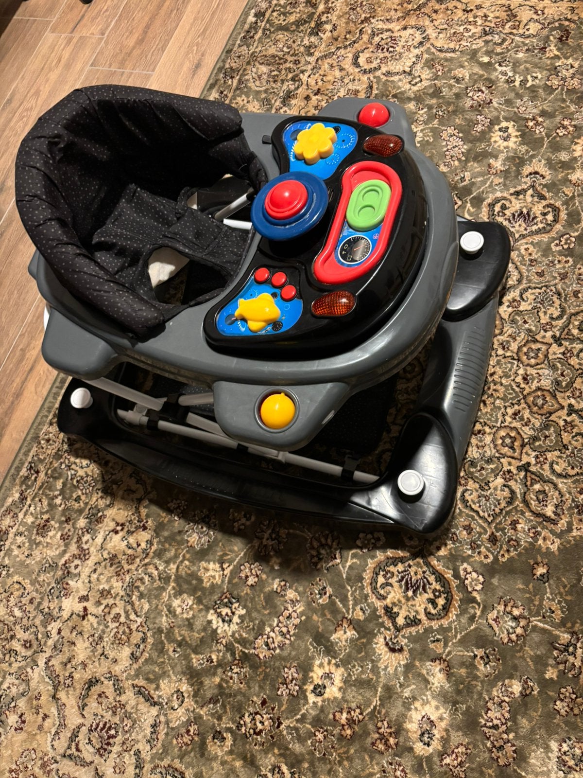 Stoer Grijs Loopstoeltje met Interactief Stuur / Dashboard, Enfants & Bébés, Jouets | Jouets de bébé, Utilisé, Autres types, À roulettes
