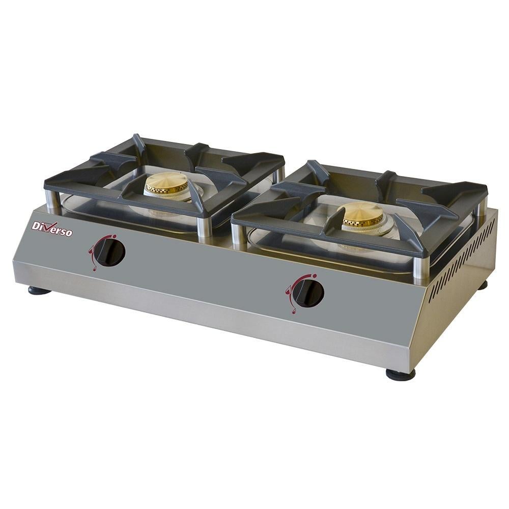 Réchaud de table gaz, 2 feux vifs 5 kW, Envoi, Neuf, Article de fête