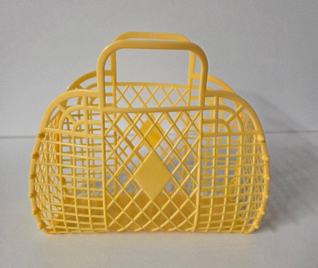 Geel boodschappentasje in pvc voor kleuters. NIEUW !, Ophalen of Verzenden, Nieuw